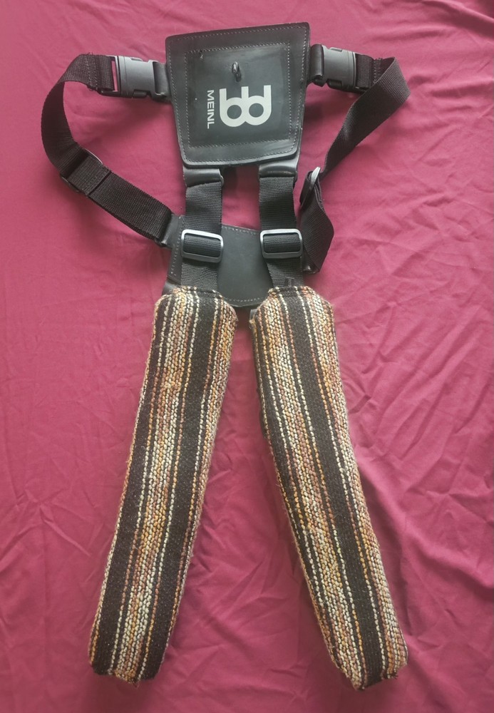 Meinl Percussion Harness Strap Adjustable Bongo Cajinto Shoulder Carrier Black