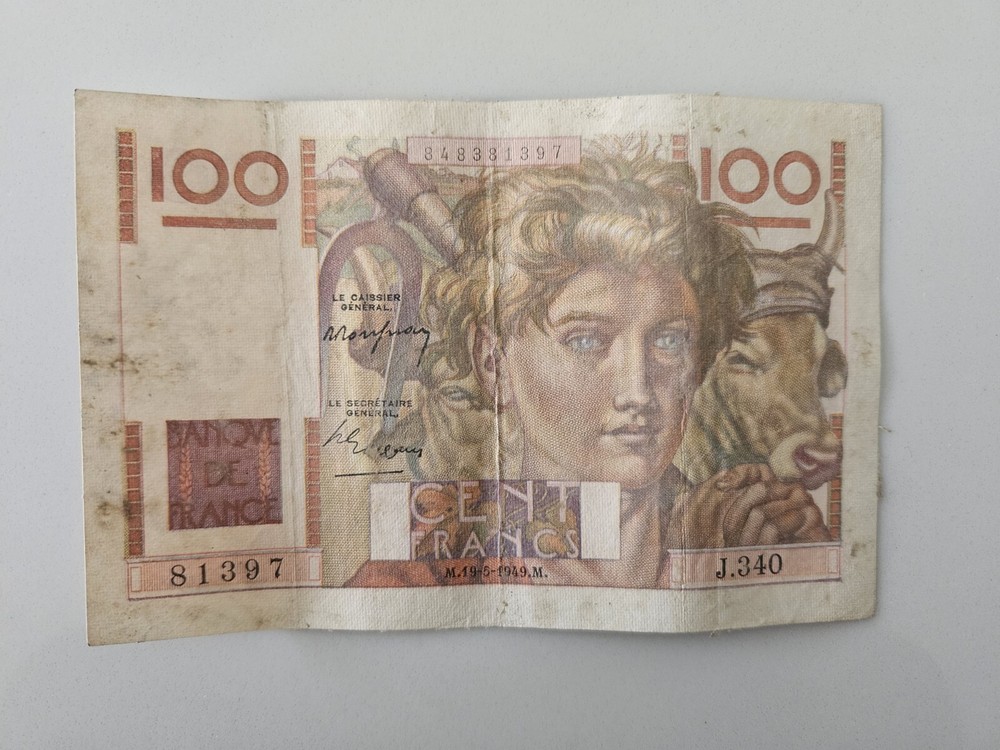 100 French Francs 1949