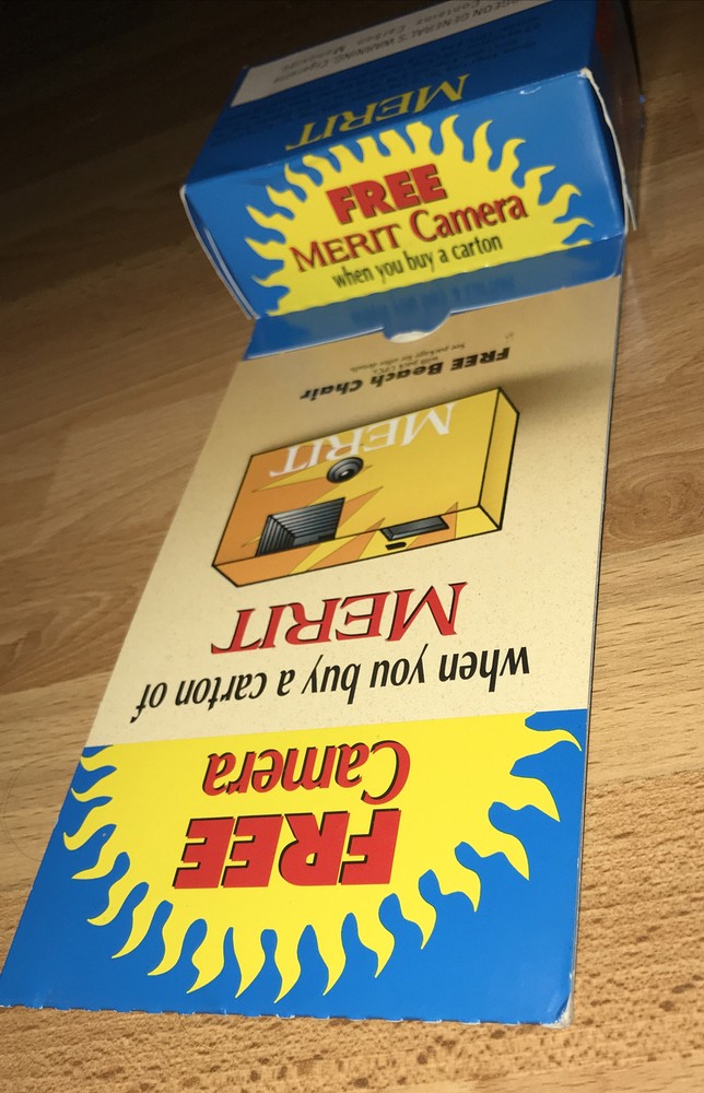 VINTAGE MERIT CIGARETTES DISPOSABLE CAMERA NIP