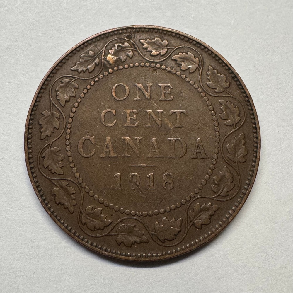 1918 Canada 1 Cent - Large Cent - Beautiful Coin - #B-006-B