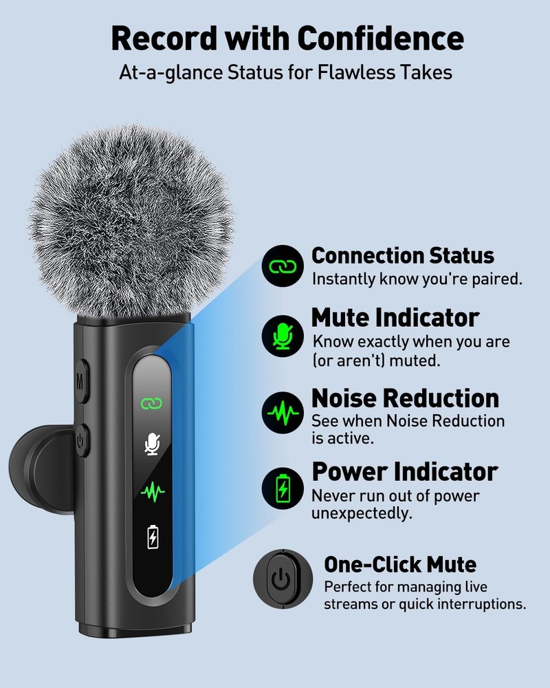 USB Lavalier Microphone Wireless Mini Mic for -Android //PC Video Recording C...
