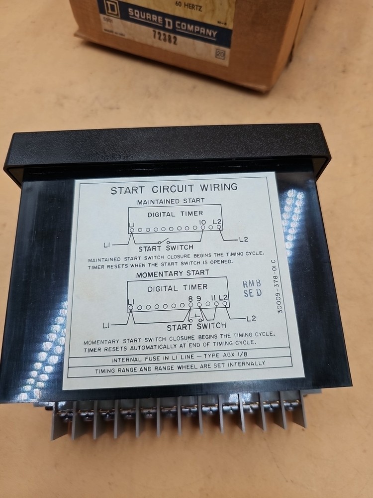 Square D 9050-XPO3000 Digital Solid State Timing Relay. 120V