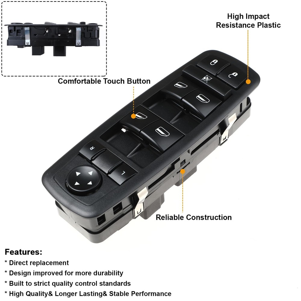 Front Left Driver Side Master Power Control Window Switch for Dodge Dart 2013-20