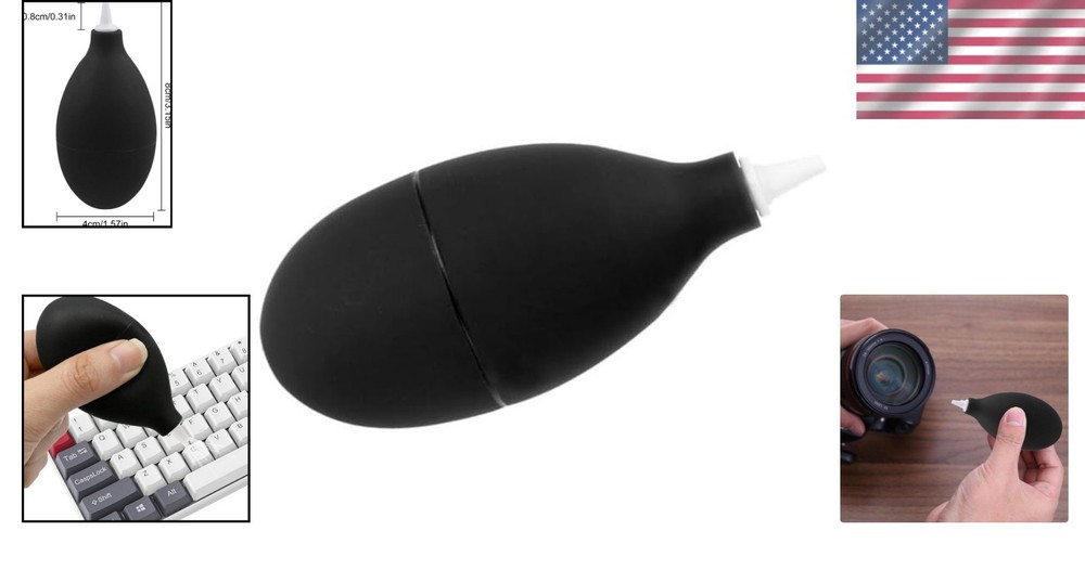 1Pc Portable Black Compressed Air Duster for Electronics & Computer Cleaning