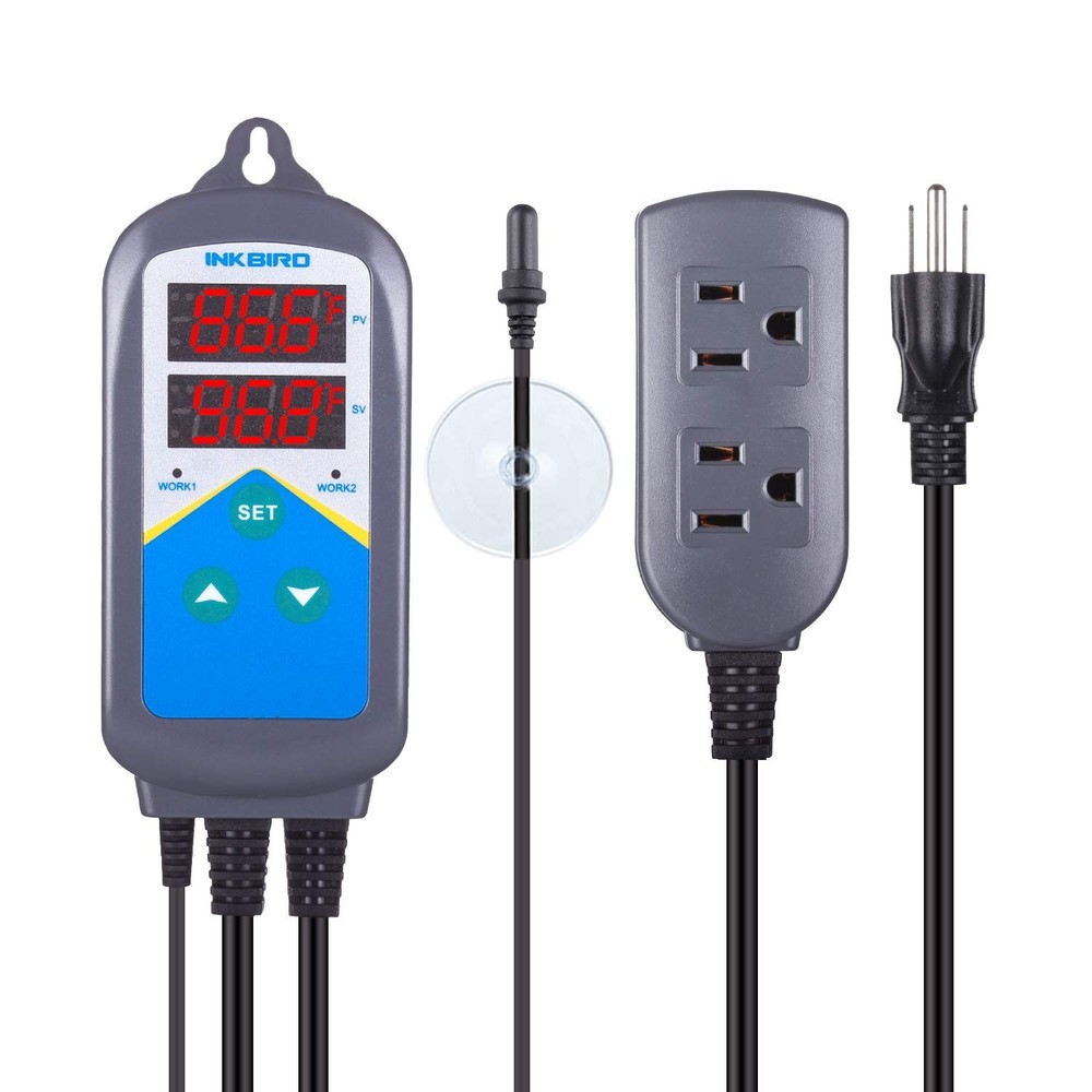 Digital Temperature Controller with Day/Night Control for Brewing, Aquariums & R