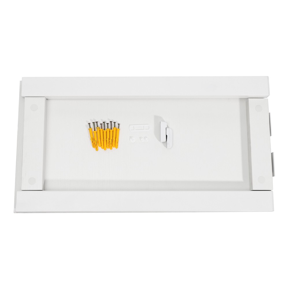 New L-Shape Modern Wall Mounted Foldable Table Wood Folding Dining Table White