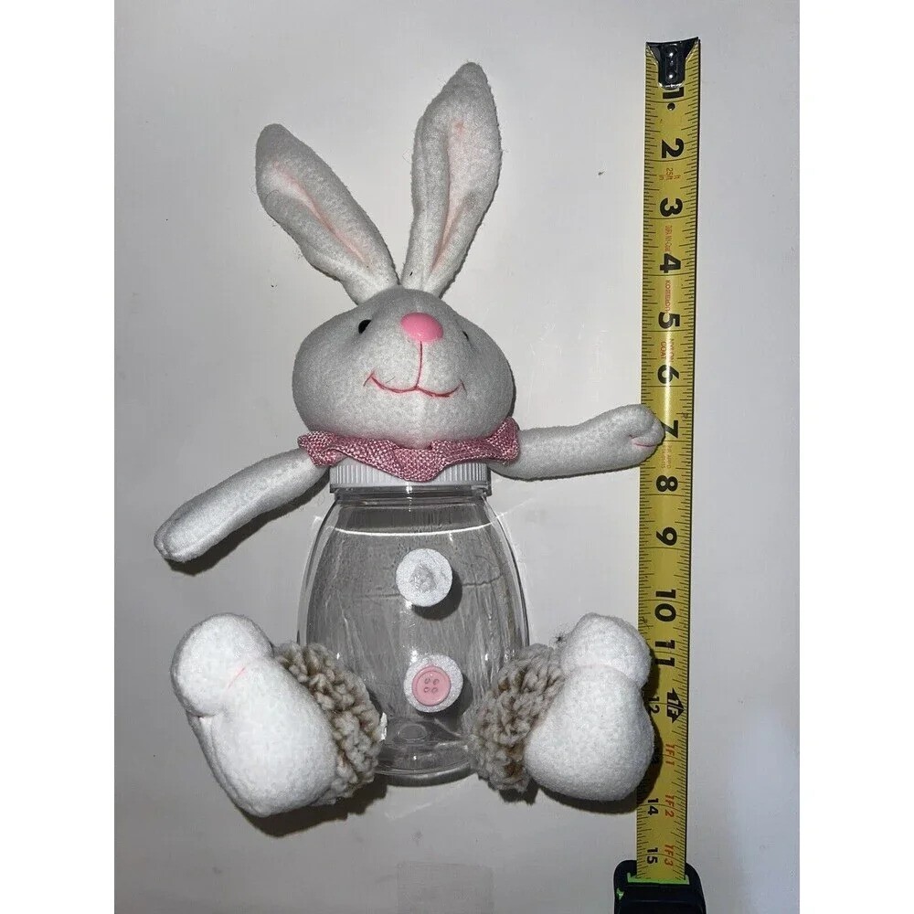 Bunny Candy Holder Pink New Missing a bottom Easter