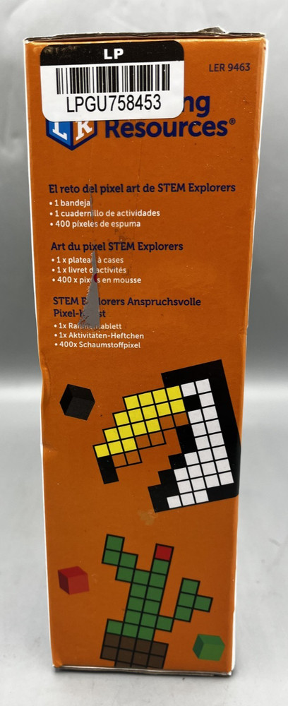 Learning Resources STEM Explorers Pixel Art Challenge, 402 Pieces NEW Sealed
