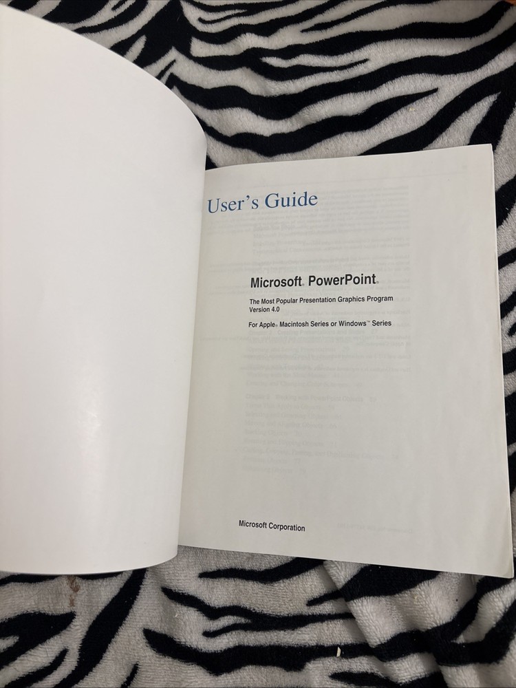 Microsoft PowerPoint User's Guide Manual Brand New
