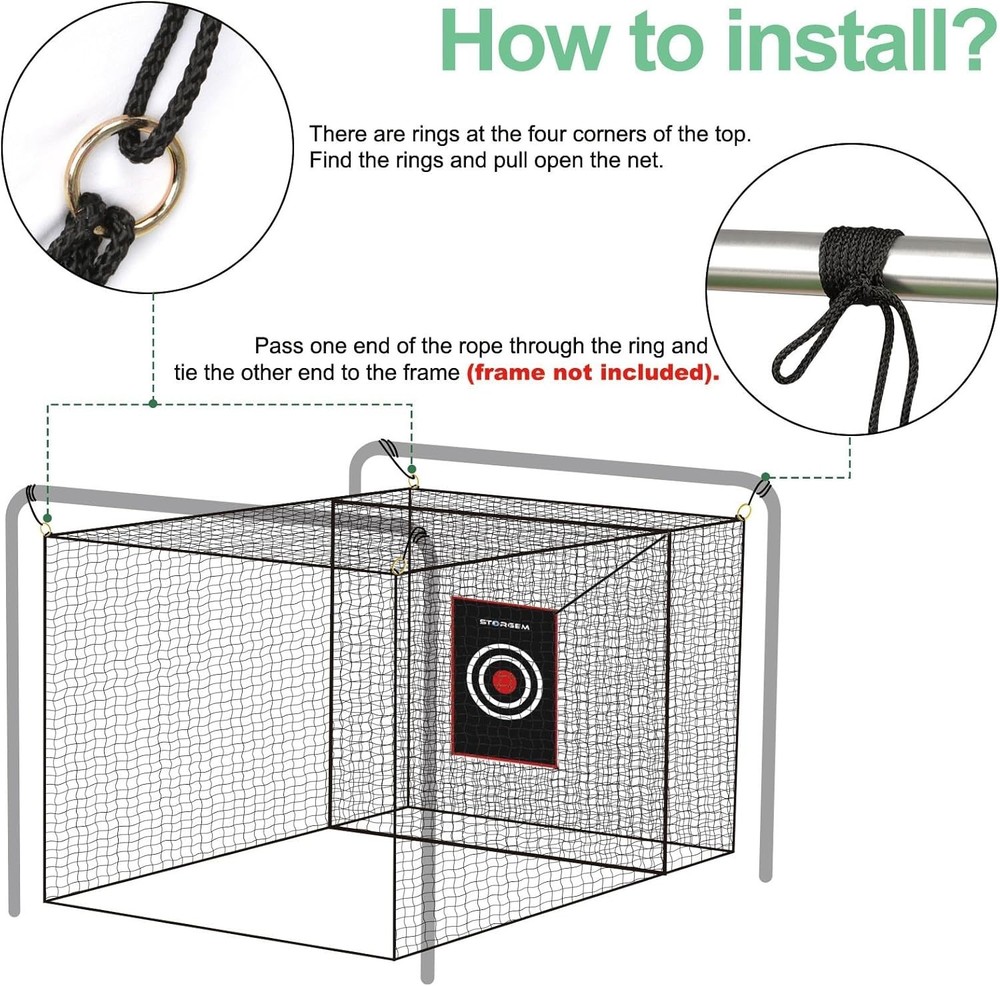 Golf Baseball Batting Cage Net with Extra Striking Net - NO FRAME INCLUDED