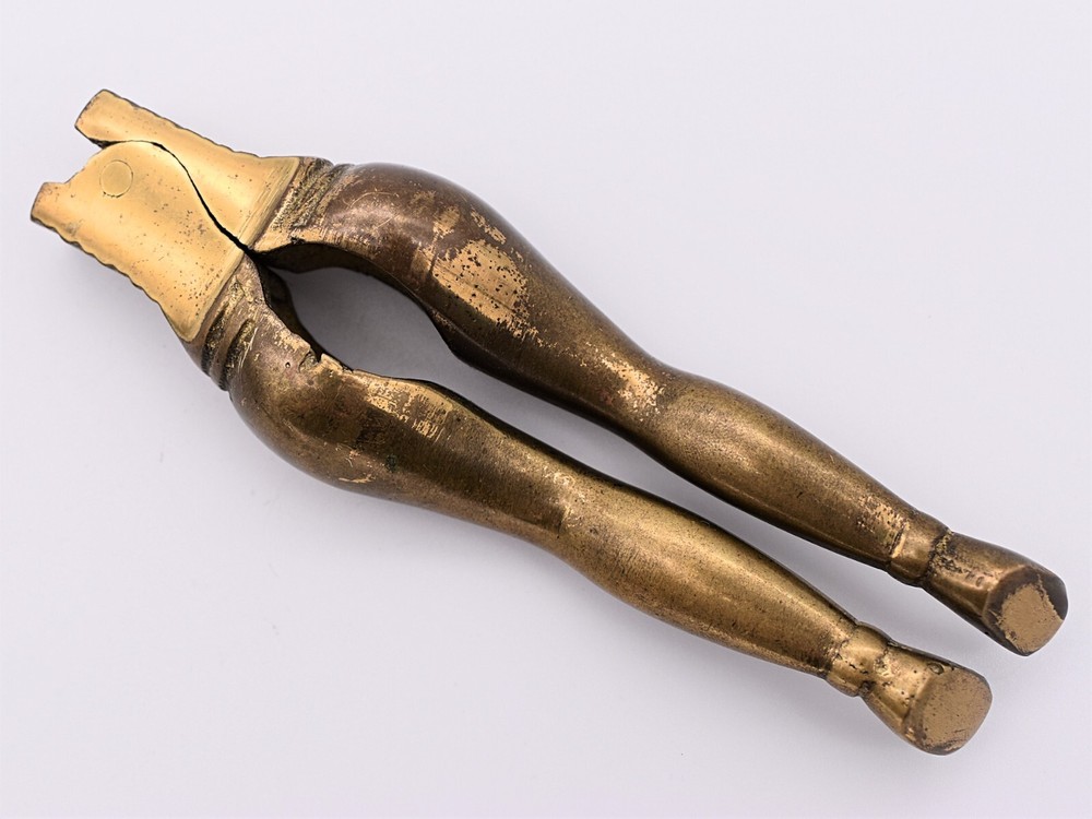 Solid Brass Nutcracker Lady Legs Risque