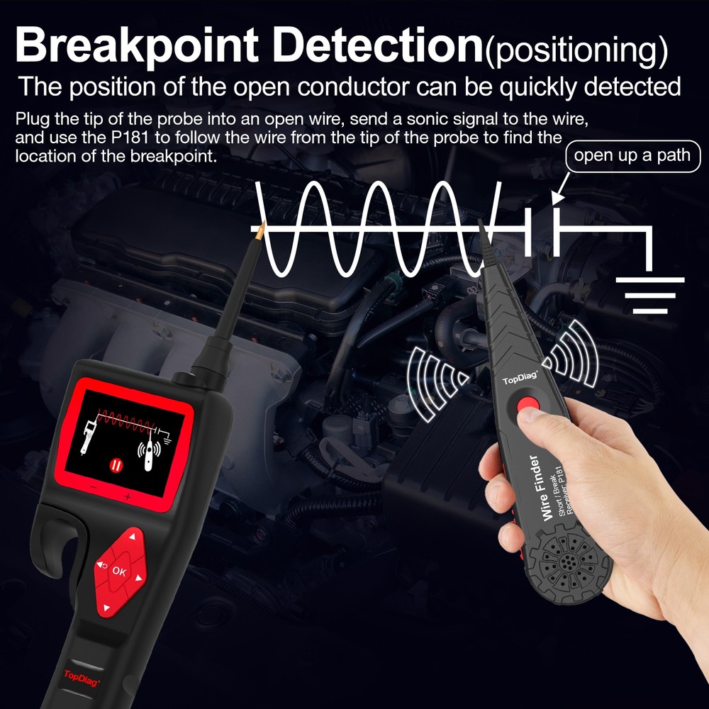 TopDiag P200 Car Power Probe Kit Circuit Tester Car Electrical System Analyzer