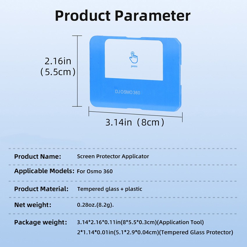 Screen Protector Tempered Glass Protector Scratch-Resistant for DJI OSMO 360