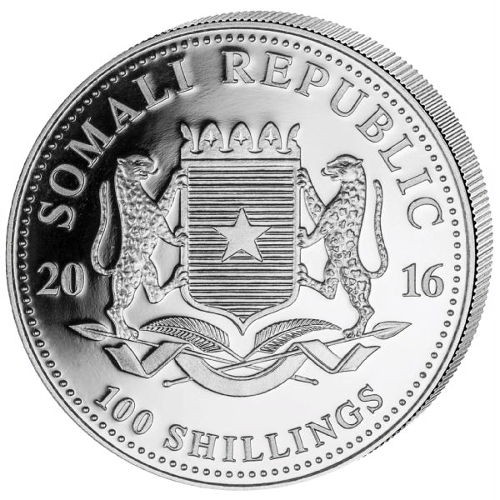 1 oz Somalia Silver Elephant Coin (Random Year)