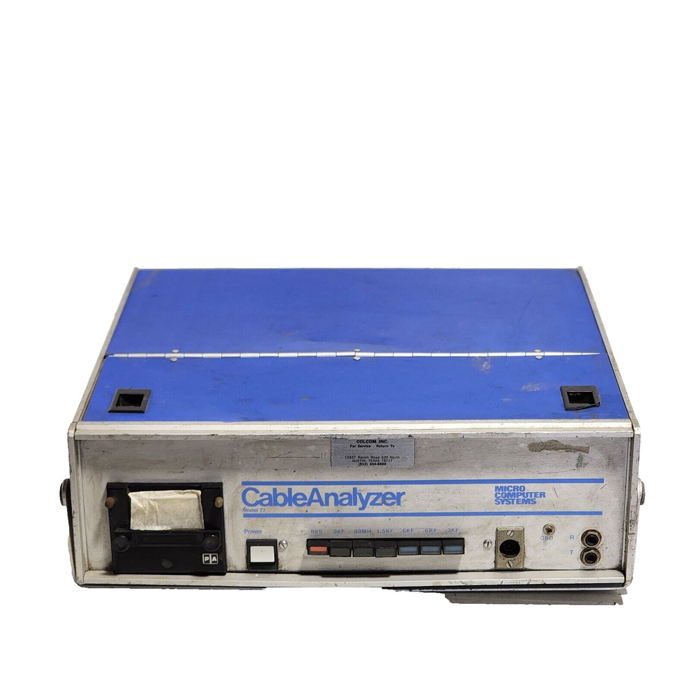 MICRO COMPUTER SYSTEM MCS CABLE ANALYZER MODEL 77 UNTESTED.