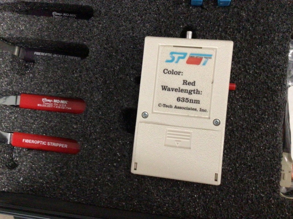 C-Tech Fiber Optic Tool Kit Strippers Crimpers SPOT Tester Case training system
