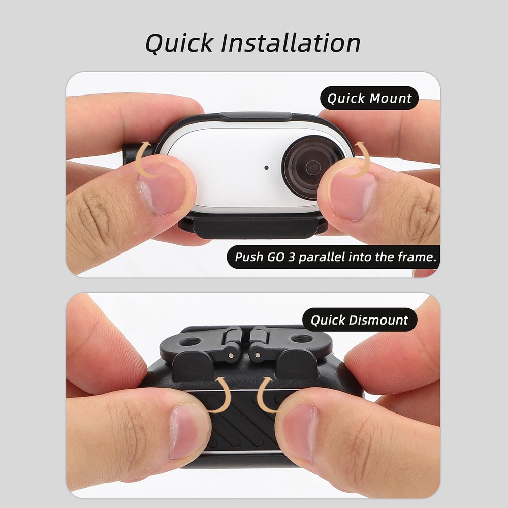 Protective Cage Extension Mount Adapter Replacement For Insta360 Go 3 Camera