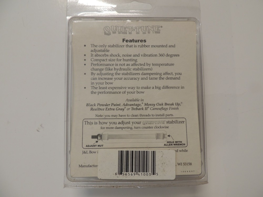 Quiet-Tune 6 oz. rubber mounted adjustable Stabilizer New realtree pattern