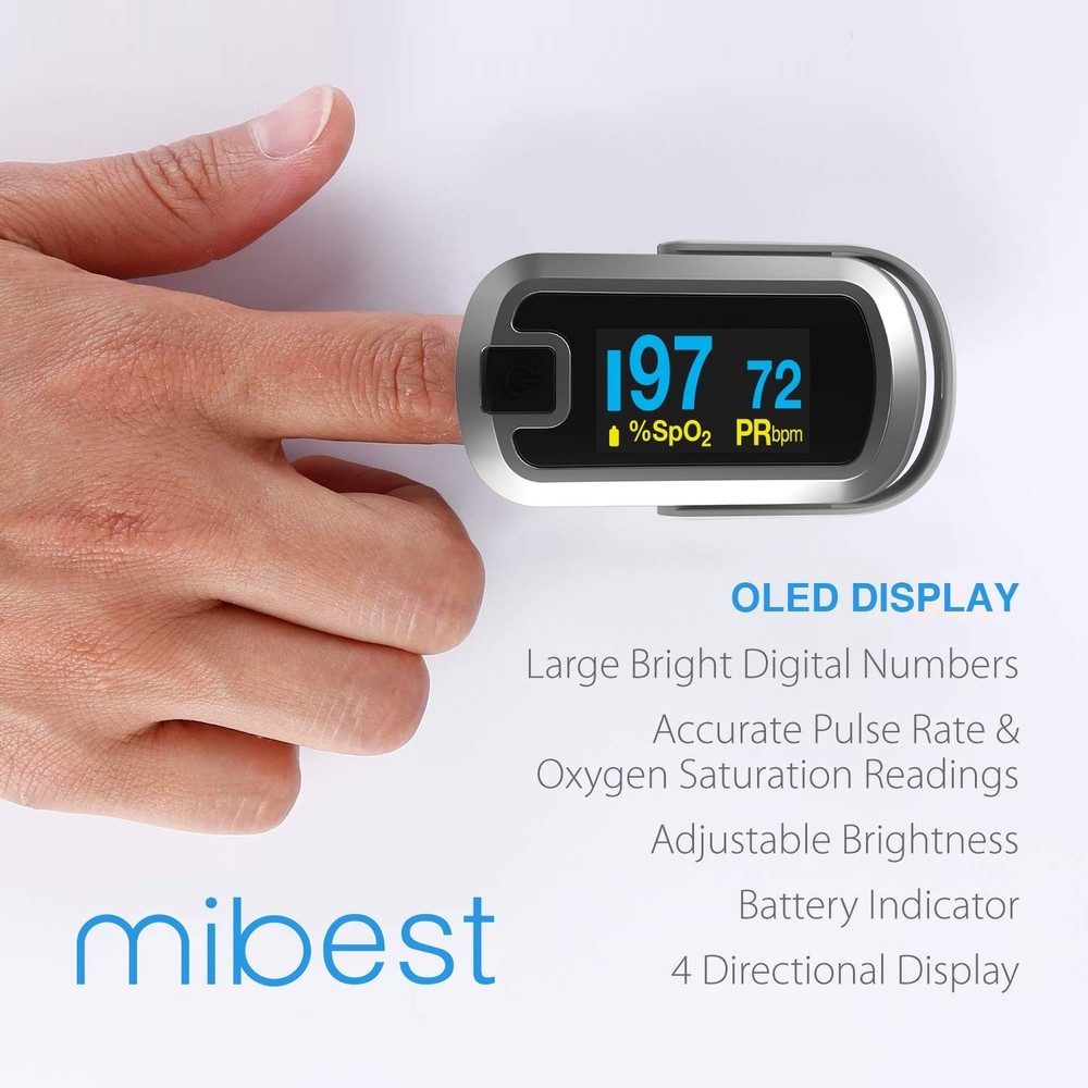 Portable Finger Pulse Oximeter - Easy One Button Operation