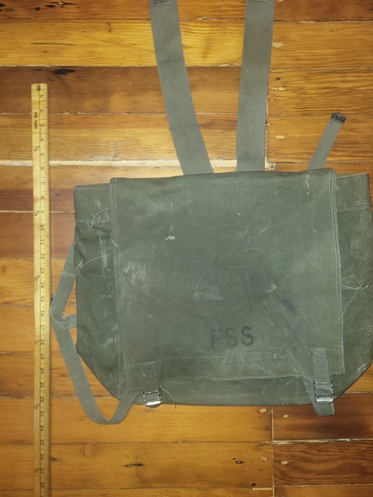 Vintage U.S. Forest Service Canvas Backpack. FSS.