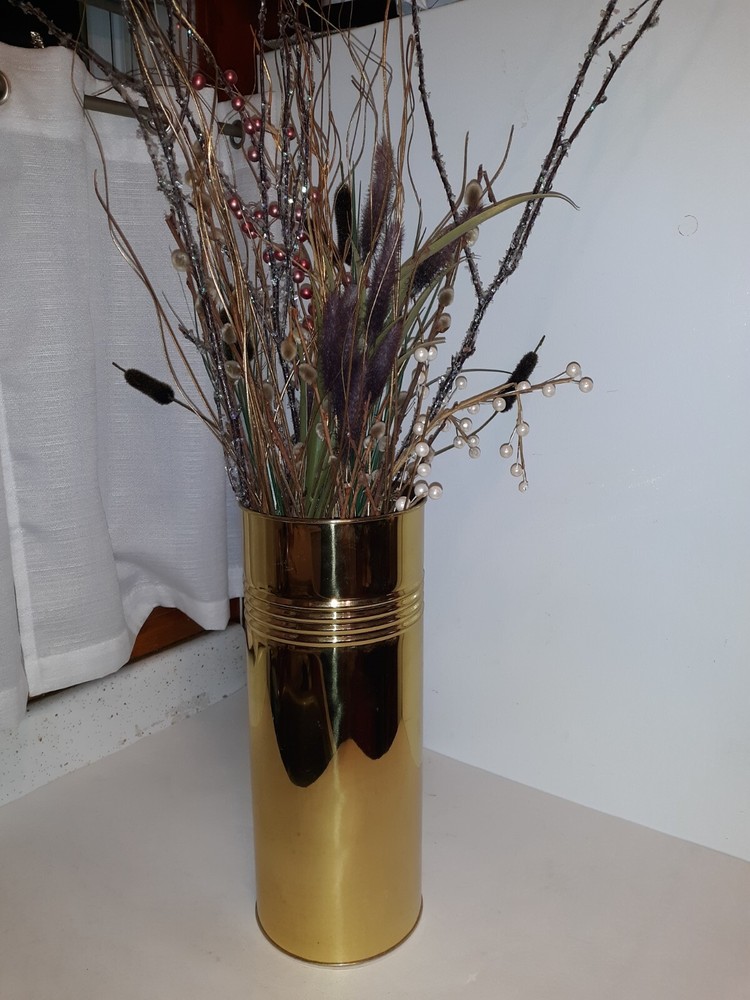 BRISTOL Solid BRASS Lacquered POLISHED FINISH Decorative Cylindrical CONTAINER