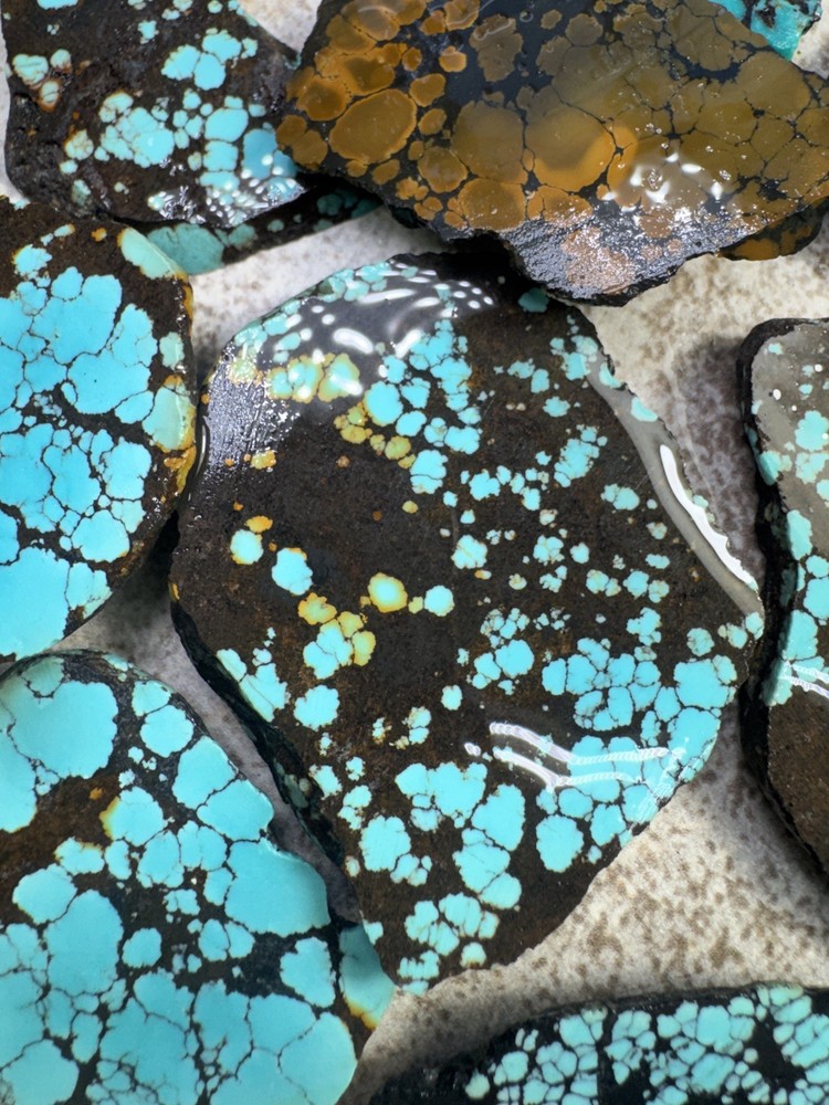 Hubei turquoise stabilized mixed slabs