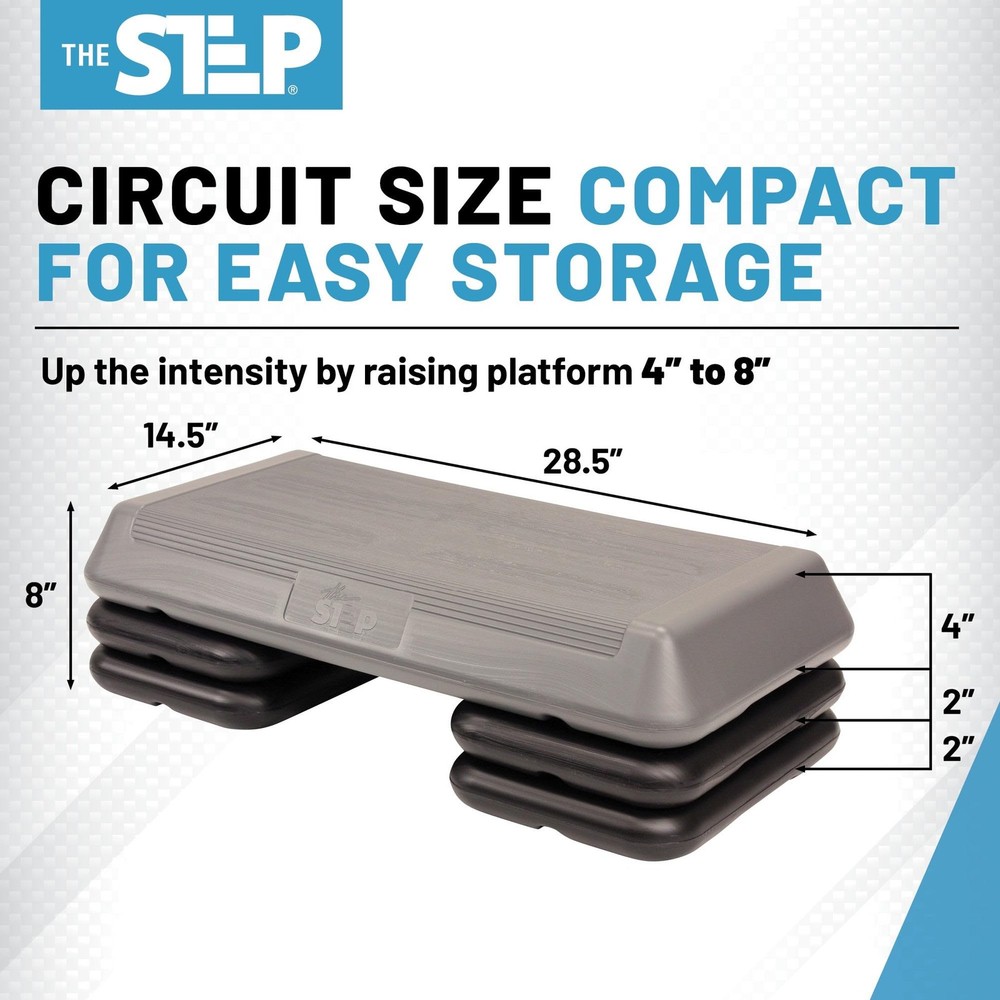 The Step Original Aerobic Platform with Black Risers – Circuit Size