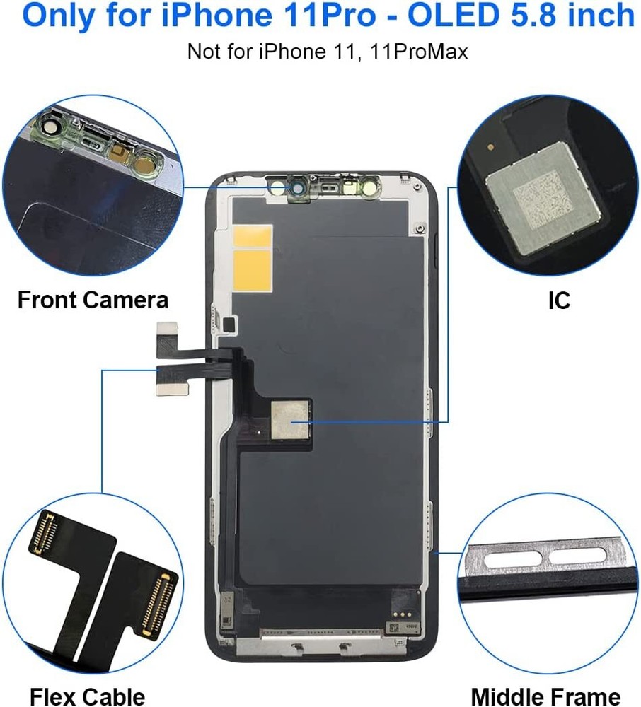 For iPhone 11 Pro OLED LCD Screen Replacement Touch Display Digitizer Assembly