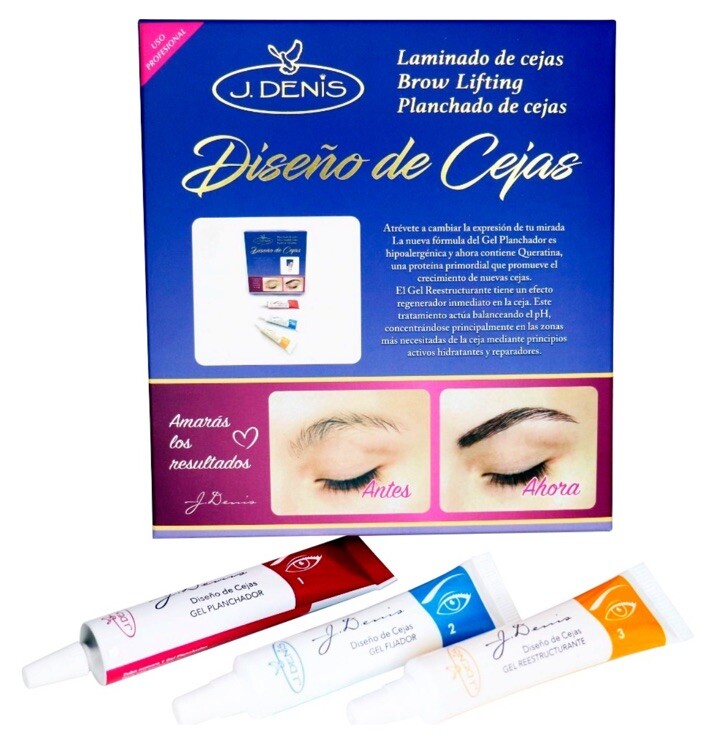 Kit Planchado De Cejas Profesional J. Denis Eyebrow Lamination Kit