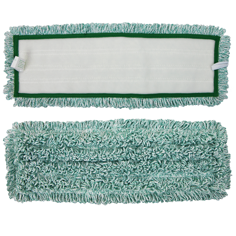 Wet & Dry Floor Mop Pad Reflls - 18" (12/Pack), Colors, Microfiber, Reuseable
