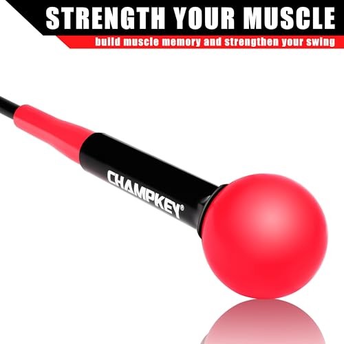 Golf Swing Trainer - Tempo & Flexibility Training Aids Warm-Up Stick 48" Red