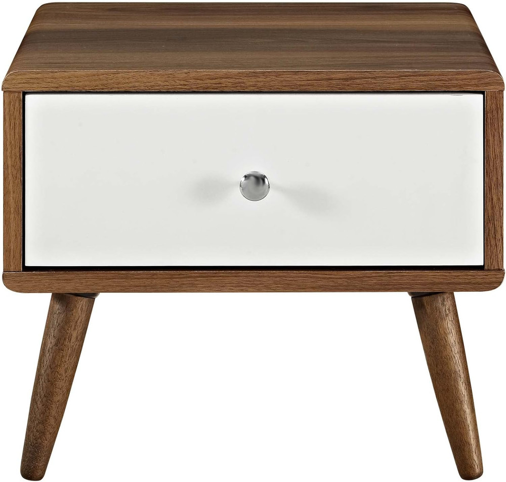 Walnut Mid-Century Modern Nightstand & Accent Table - Stylish & Versatile