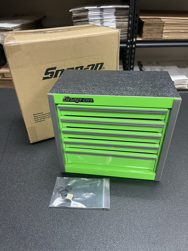 Snap-On Tools Green Micro Mini Tool Box Bottom Chest Jewelry Organizer Small