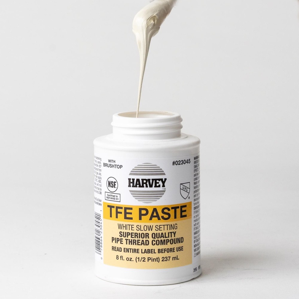 B & K 23045 Virgin White PTFE Harvey's Pipe Thread Compound 8 oz.