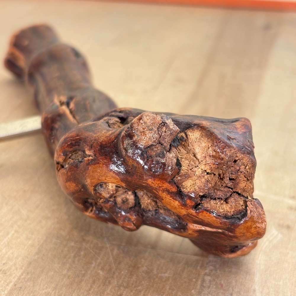 Vintage Grape Vine Cork Screw, MCM Rustic Handle 6.5"