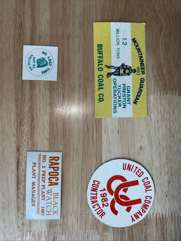 Lot Of 4 Coal Mining Stickers