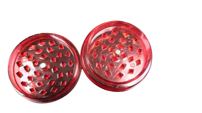 X6PC Plastic Mix Clear Colored Herb Grinder 6pcs