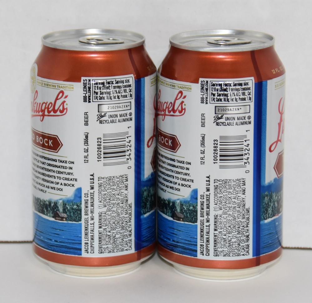 Leinenkugel - Toasted Bock - One Empty 12oz. Beer Can - Chippewa Falls, WI