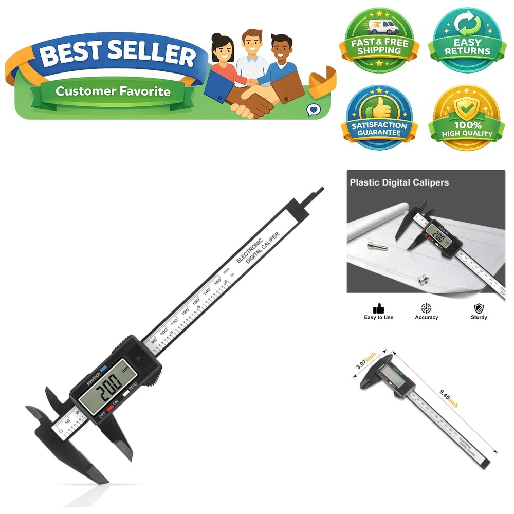 Digital Caliper, 0-6 inches Caliper with Large LCD Screen, Auto - Off Feature...