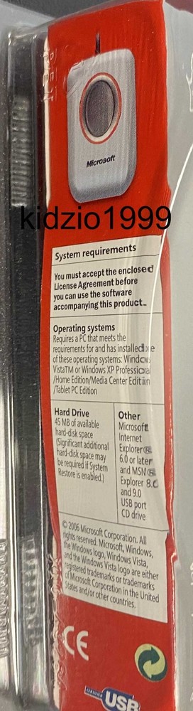 Microsoft Fingerprint Reader Model 1033 Password Replacement Windows XP NEW
