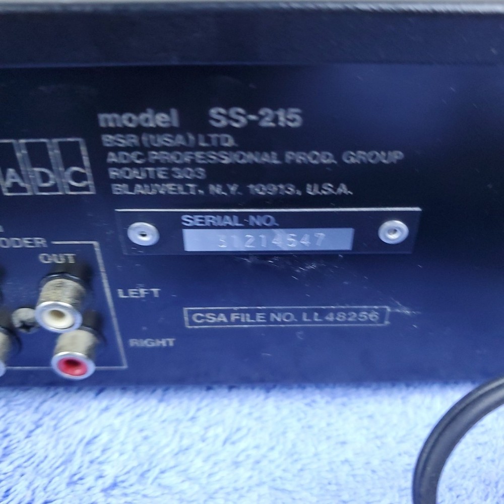 ADC Sound Shaper SS-215 Stereo Frequency Equalizer