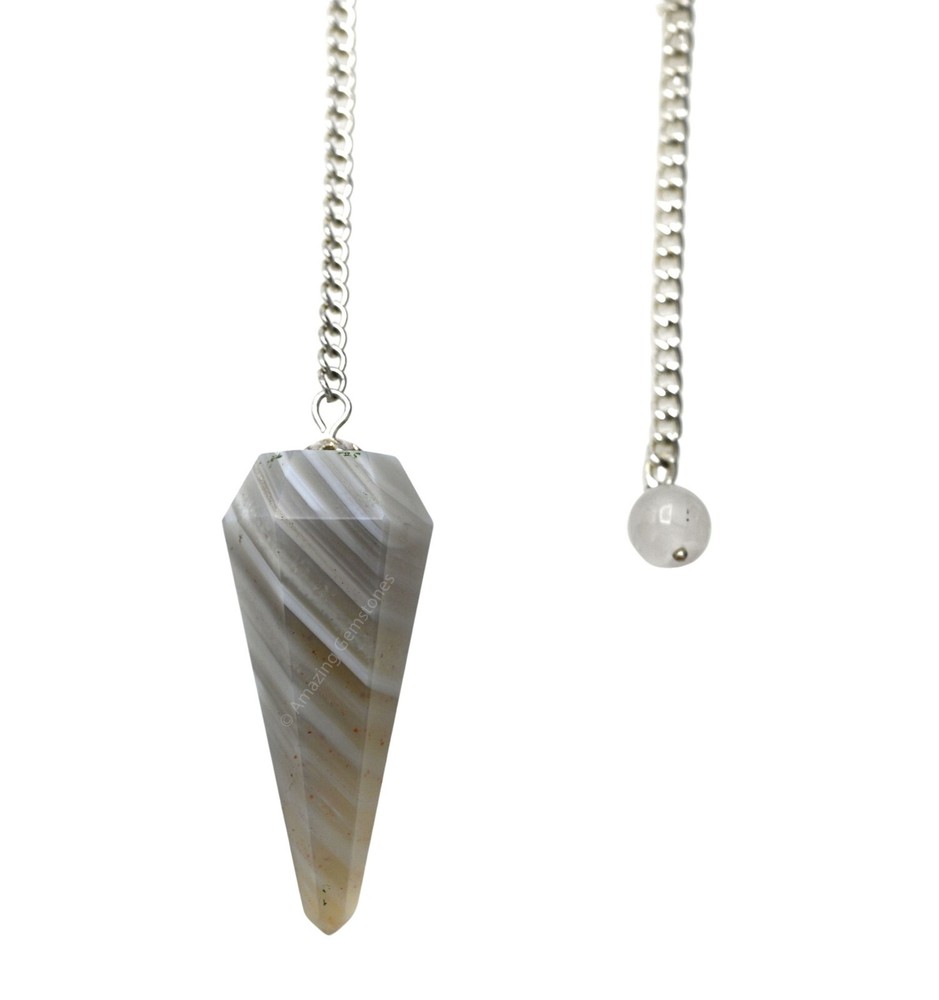 Lace Agate Dowsing Crystal Pendulum
