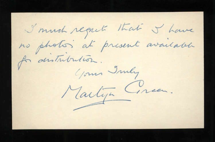 Martyn Green D.1975 Actor Singer Signed 3" x 5" Index Card