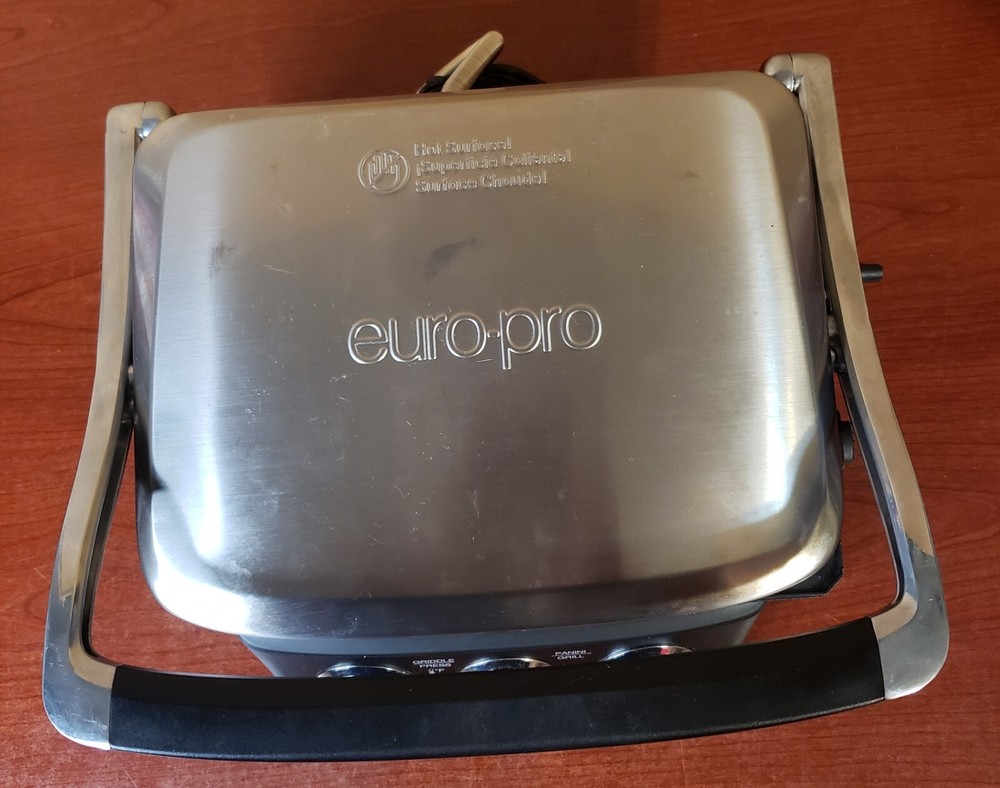 EURO PRO SM215 PANINI PRESS GRILL GRIDDLE (CLEAN)