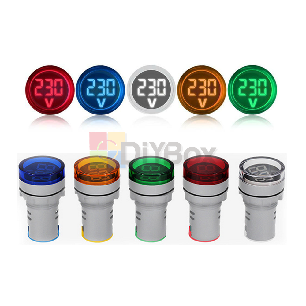 DC 6-100V Digital Display Voltage Meter Volt Tester 22MM Mini LED Voltmeter New