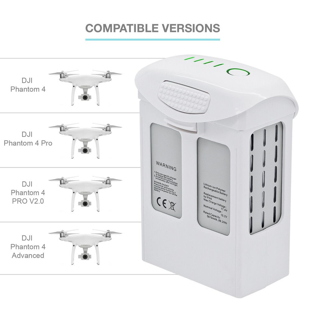 DJI Phantom 4 Series High Capacity Intelligent Flight Replacement Battery