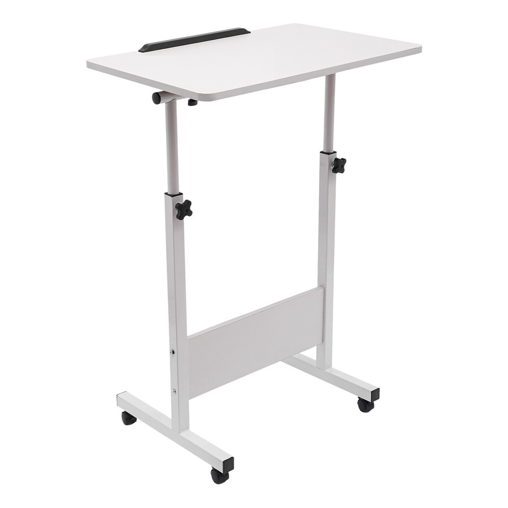 Rolling Computer Stand 22lbs-Load Computer Desk White Portable Laptop Desk New