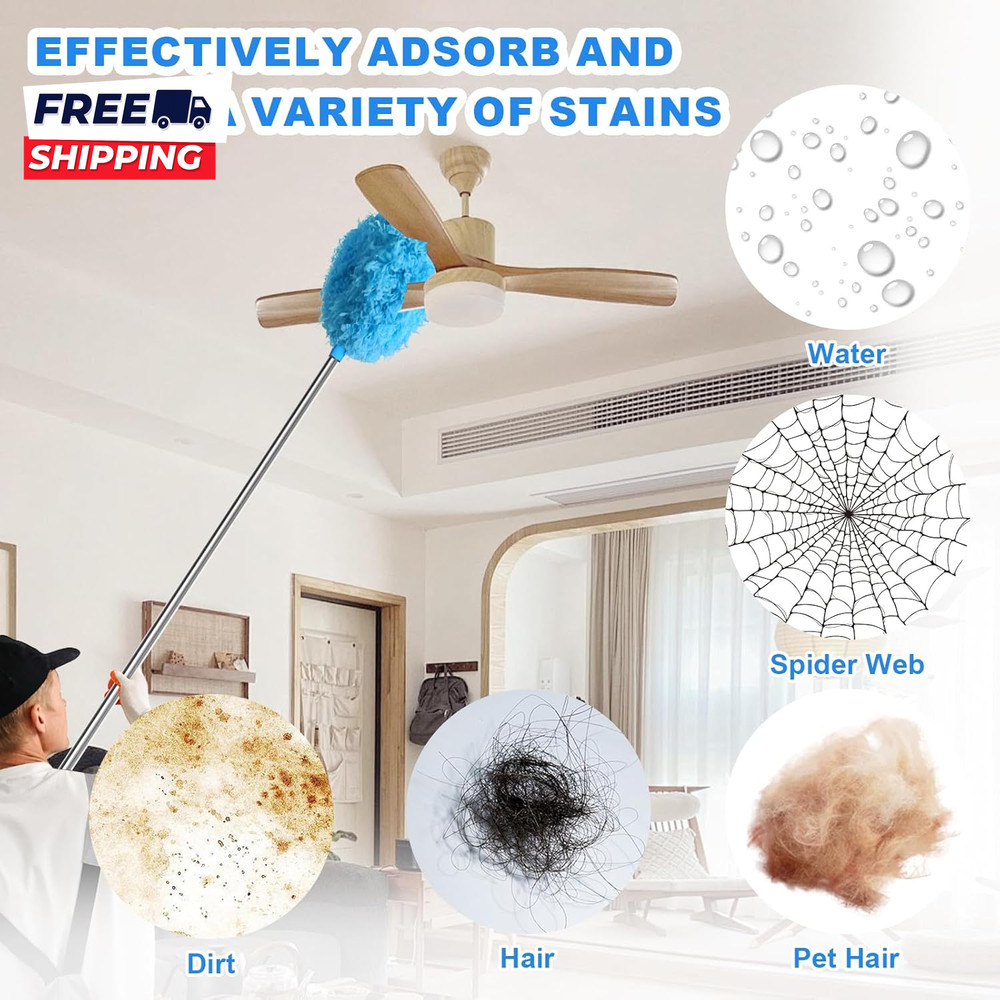 Ceiling Fan Cleaner Duster Adjustable Duster with Extension Pole Dusters