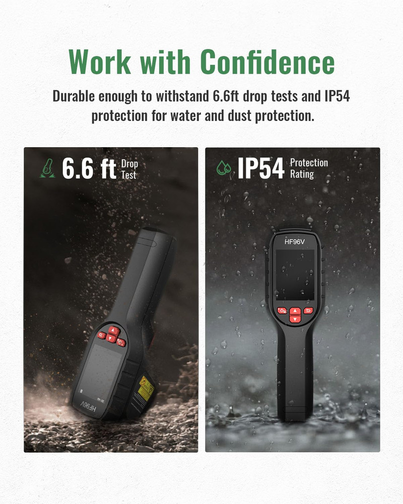 HF96V Thermal Camera with Visual Camera & Laser Pointer, Intelligent Scene Detec