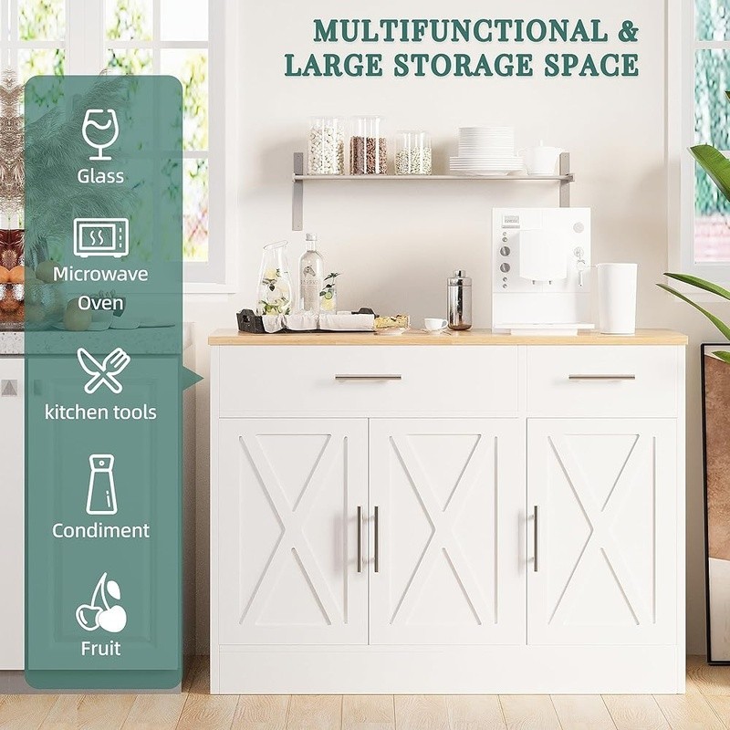 Buffet Cabinet Large Storage Multi-functional Sideboard Console Table W/ Drawers